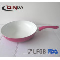 30cm aluminum induction ceremic wok pan dishwasher safe with handle